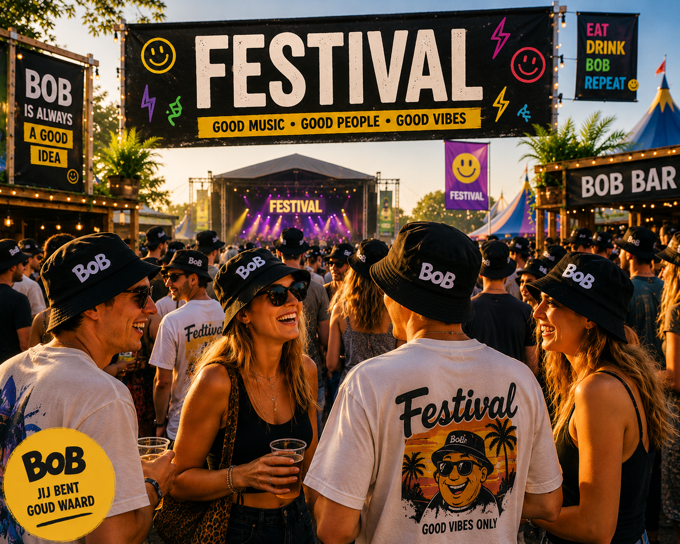 Festivalhoedje (bob hat) budget