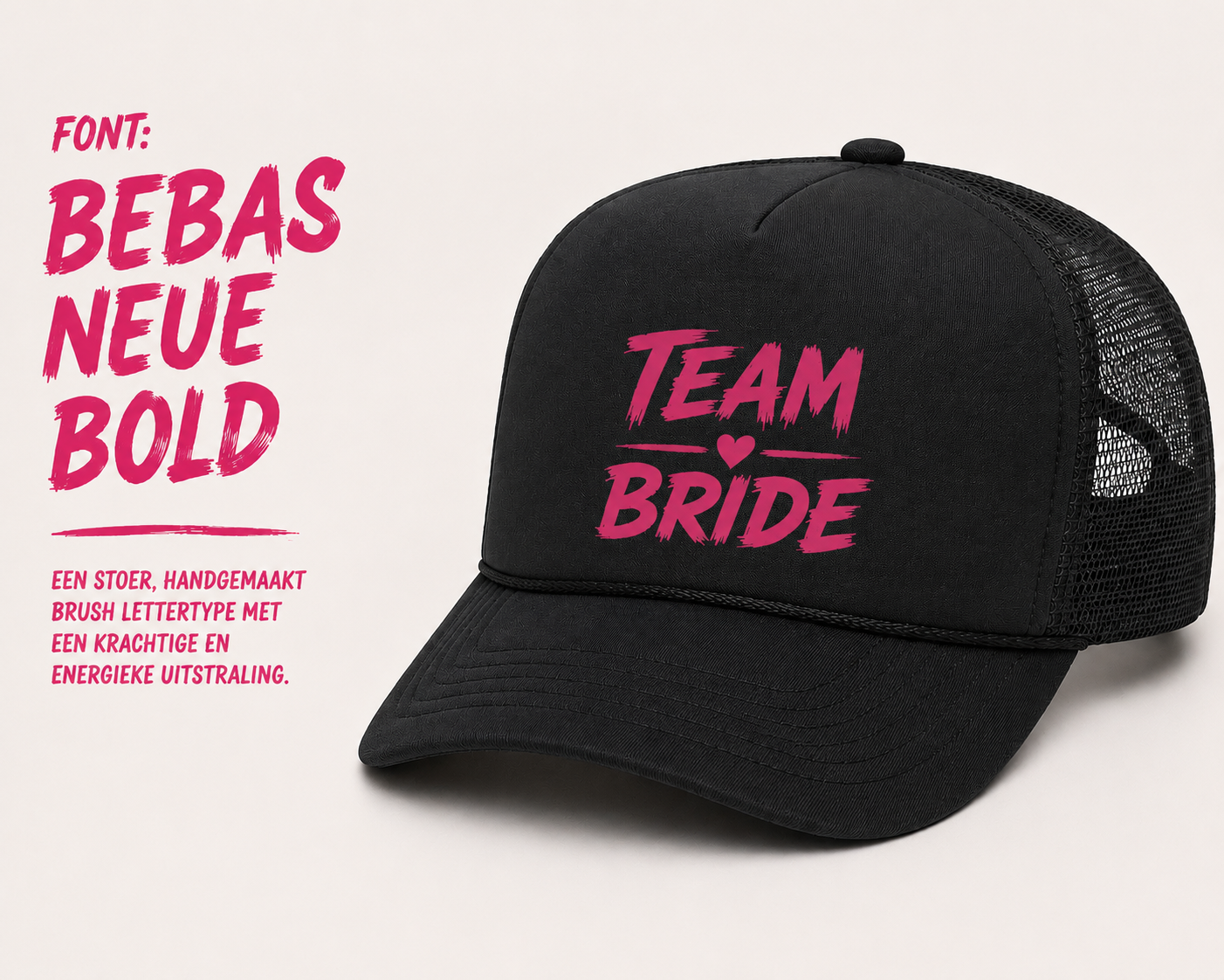 Roze Team Bride pet